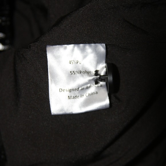 ROMI Womens Black Patent Bow Detail Cutout Leggings Pants Size M Vinyl Pants - Picture 6 of 6